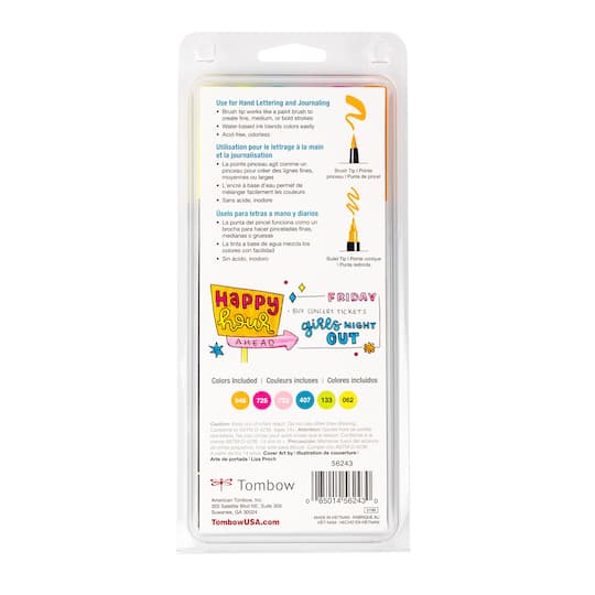 Tombow Happy Hour Dual Brush Pen Set